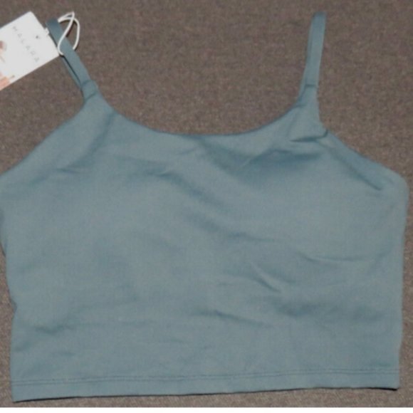 Halara Size S Blue Spruce Cropped Active Tank Top, Built In Bra - Picture 9 of 9